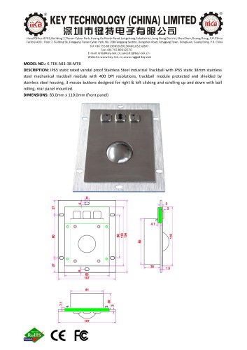 K-TEK-A83-38-MTB-DATASHEET