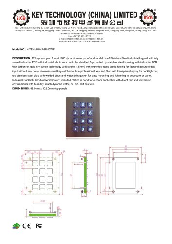 K-TEK-A88KP-BL-DWP datasheet