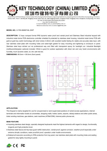 K-TEK-B68KP-BL-DWP datasheet