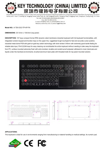 K-TEK-D321TP-KP-FN data sheet