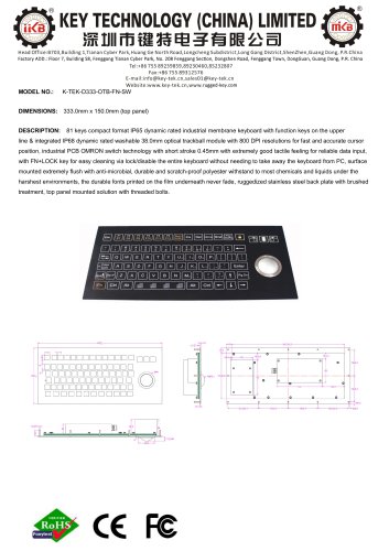 K-TEK-D333-OTB-FN-SW-Data sheet