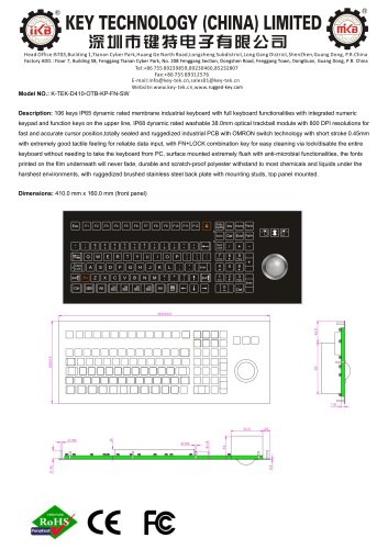 K-TEK-D410-OTB-KP-FN-SW-DATASHEET