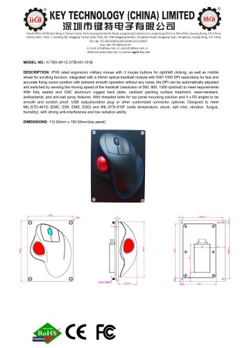 K-TEK-M112-OTB-NV-151B Data sheet