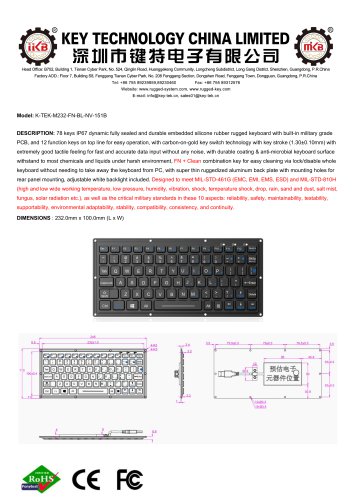 K-TEK-M232-FN-BL-NV-151B
