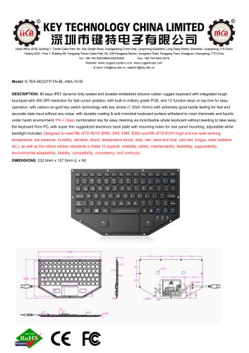 K-TEK-M232TP-FN-BL-ANA-151B