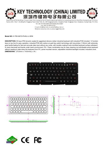 K-TEK-M270-FN-OEM-BL data sheet