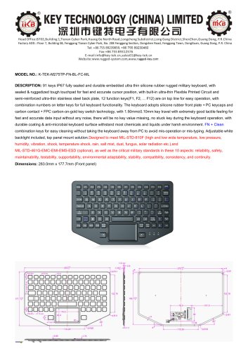 K-TEK-M275TP-FN-BL-FC-ML