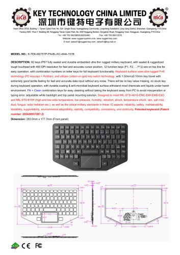 K-TEK-M275TP-FN-BL-KC-ANA-151B 