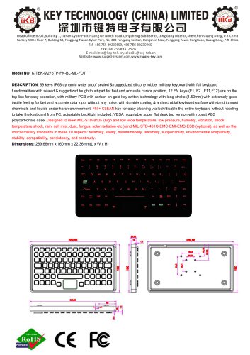 K-TEK-M276TP-FN-BL-ML-FDT datasheet