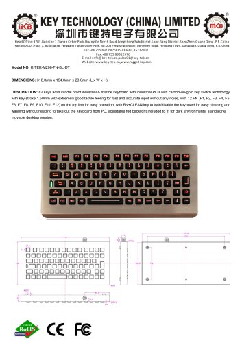 K-TEK-M298-FN-DT-BL DATASHEET