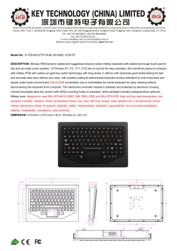 K-TEK-M312TP-FN-BL-NV-EMC-151B-DT data sheet