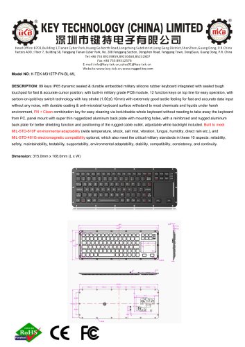 K-TEK-M315TP-FN-BL-ML datasheet