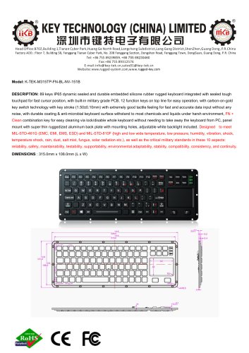 K-TEK-M315TP-FN-BL-NV-151B datasheet