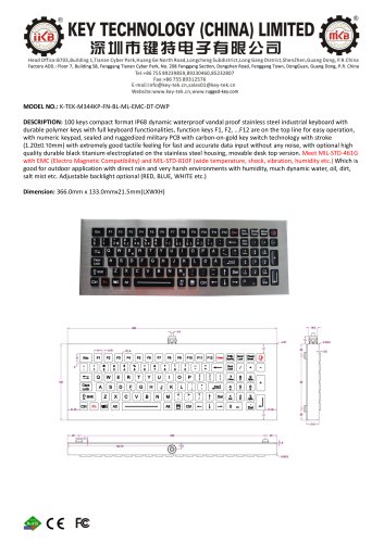 K-TEK-M344KP-FN-BL-ML-EMC-DT-DWP Data sheet