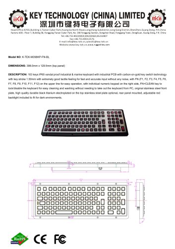 K-TEK-M398KP-FN-BL data sheet