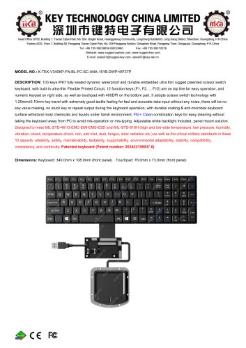 K-TEK-V340KP-FN-BL-FC-SC-ANA-151B-DWP+M73TP