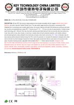panel mount keyboard K-TEK-V455-FN-BL-FC-SC-ANA-151B-M58-OMS