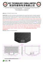 Rugged keyboard K-TEK-M275TP-FN-BL-FC-KC-ML