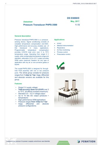 Pressure Transducer PHPS-3500