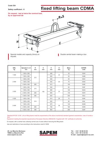 fixed lifting beam CDMA