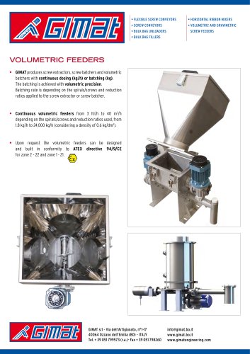 VOLUMETRIC FEEDERS