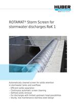 ROTAMAT® Storm Screen for stormwater discharges RoK 1