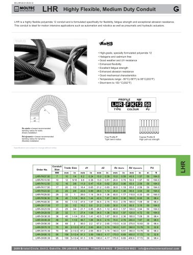 LHR Highly Flexible, Medium Duty Conduit