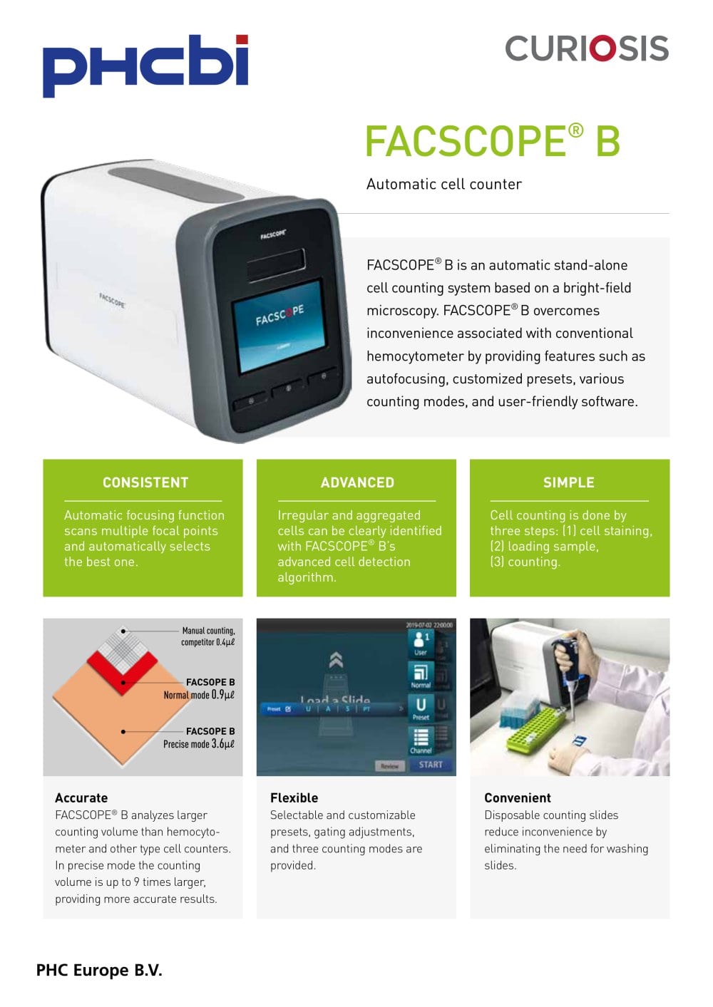 CUR-CRFCB-01 - FACSCOPE&reg; B - PHC Europe B.V. / PHCbi