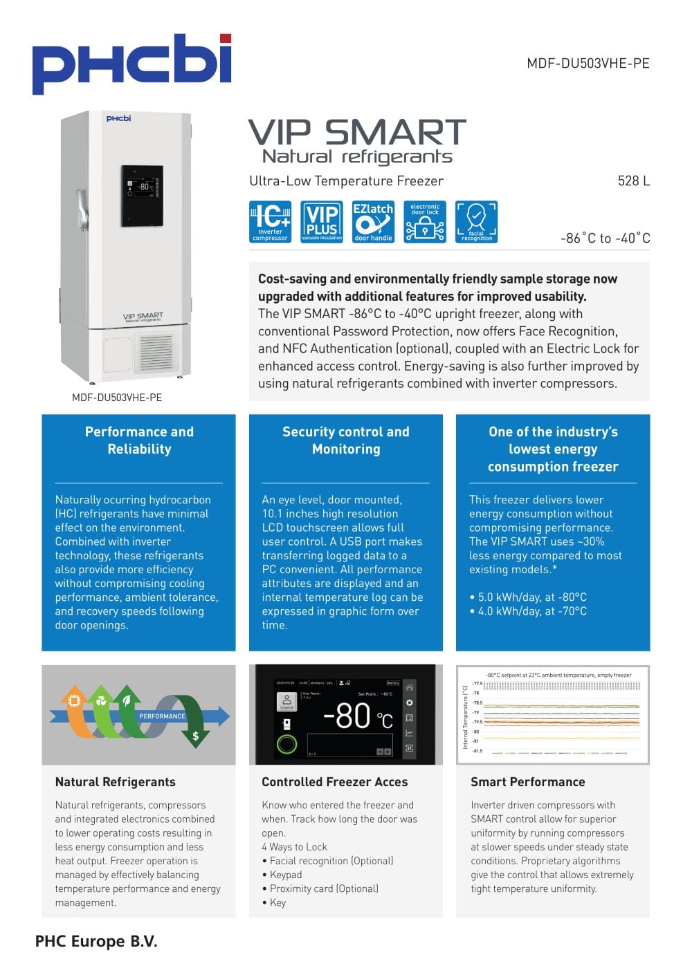 MDF-DU503VHE-PE - VIP SMART ULT Freezers (-86&deg;C) - PHC Europe B.V. / PHCbi