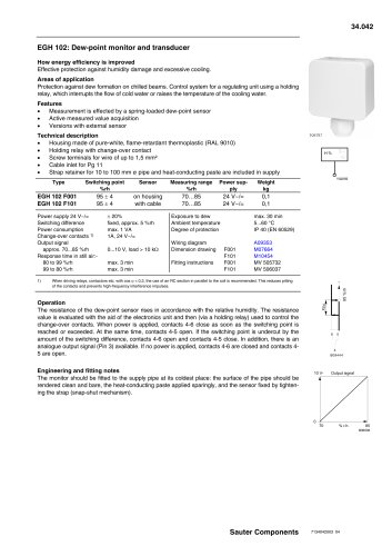 Dew-point monitor and transducer