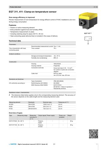 EGT 311, 411: Clamp-on temperature sensor