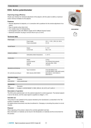 EXG: Active potentiometer