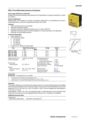 Fine-differential-pressure transducer