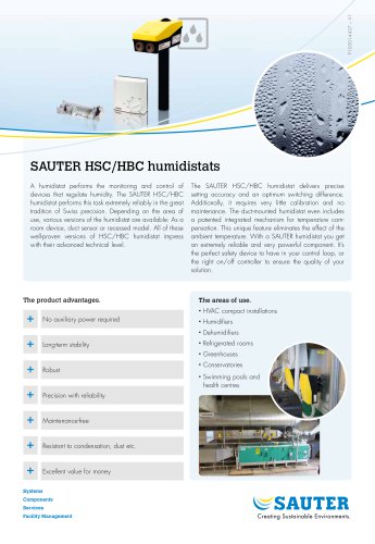 SAUTER HSC/HBC humidistats