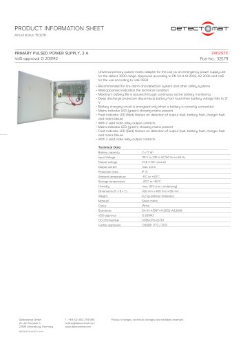 PRIMARY PULSED POWER SUPPLY, 2 A