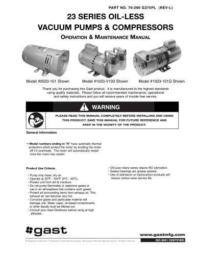 VACUUM PUMPS & COMPRESSORS