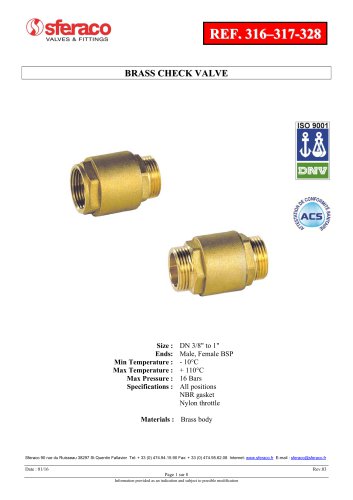 BRASS CHECK VALVE