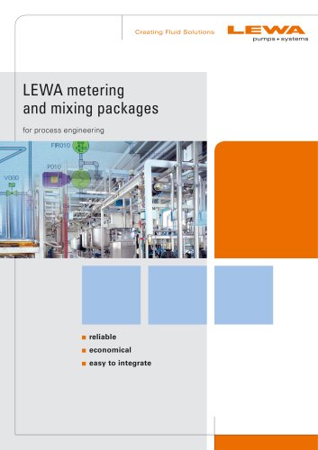 LEWA metering and mixing packages for process engineering