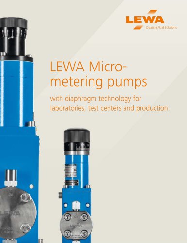 LEWA Micrometering pumps (USA)