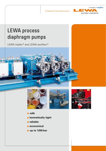 LEWA process diaphragm pumps - LEWA triplex and LEWA ecoflow