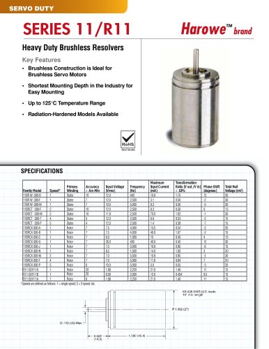 11/R11 | Heavy Duty Brushless Resolvers