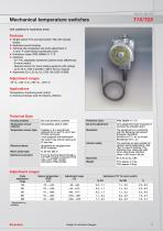 Mechanical temperature switches T1X/T2X