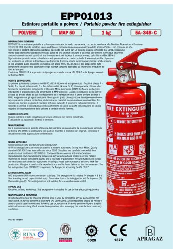 Portable powder fire extinguisher