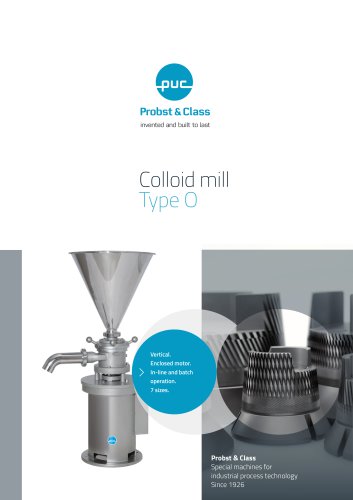 Colloid mill Type O