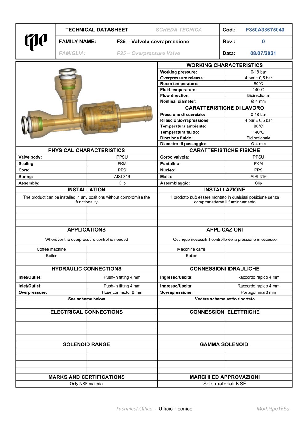 F350A33675040 - RPE srl