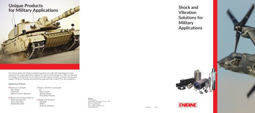 Shock and  Vibration Solutions for  Military Applications