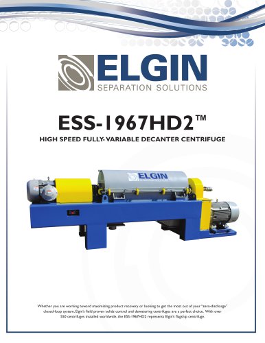 ESS-1967HD2 Decanter Centrifuge