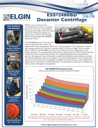 ESS-2460BD Rendering Centrifuge