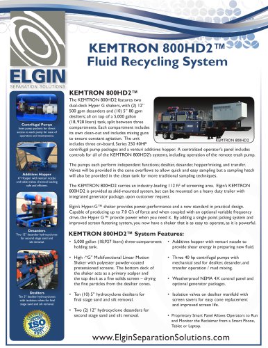 KEMTRON 800HD2 Packaged Mud System