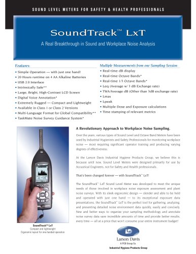 Sound Level Meters SoundTrack LxT®